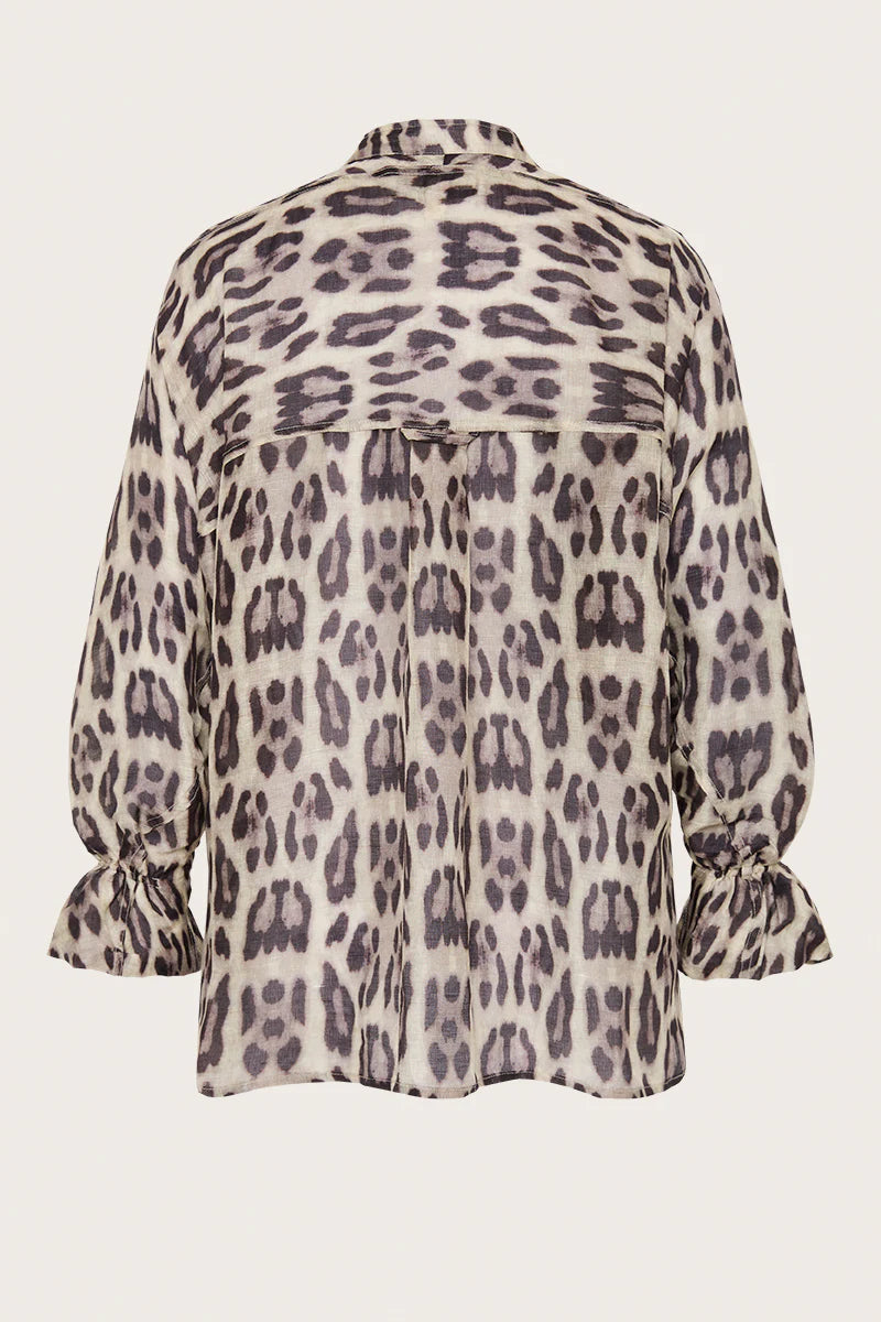 Sarah-Jane Clarke Jordi Blouse in Smoke Leopard