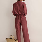Sarah-Jane Clarke Straight Pant in Plum