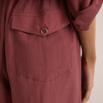 Sarah-Jane Clarke Straight Pant in Plum