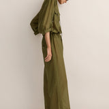 Sarah-Jane Clarke Straight Pant in Safari Green