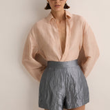 Sarah-Jane Clarke Eos Short in Metallic Silver