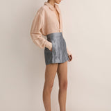 Sarah-Jane Clarke Eos Short in Metallic Silver