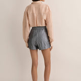 Sarah-Jane Clarke Eos Short in Metallic Silver