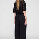Anine Bing Shayna Top in Black Lace - detail view