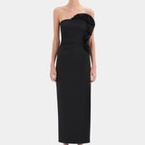 Sir Siella Strapless Gown in Black - side view