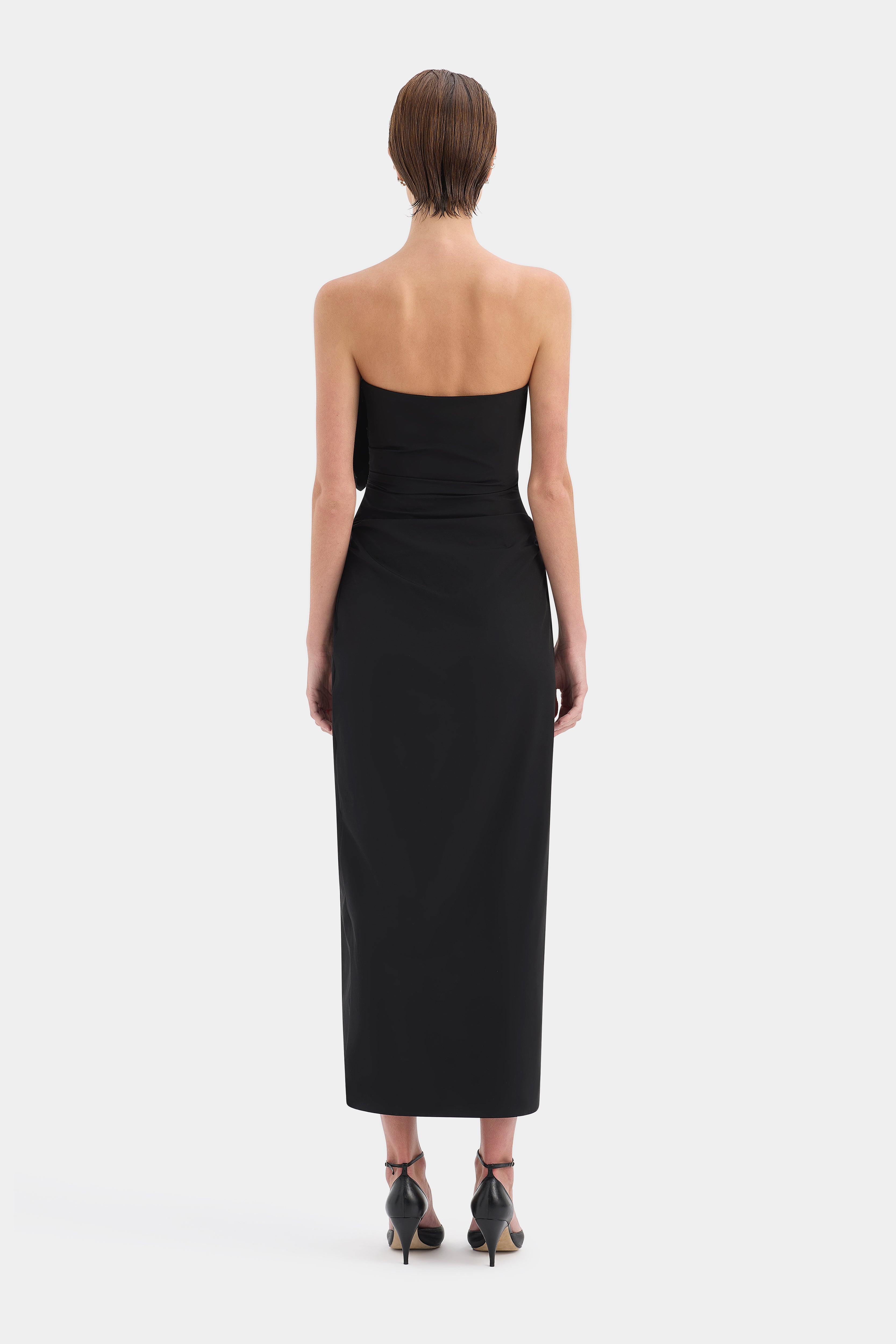 Sir Siella Strapless Gown in Black - styled look