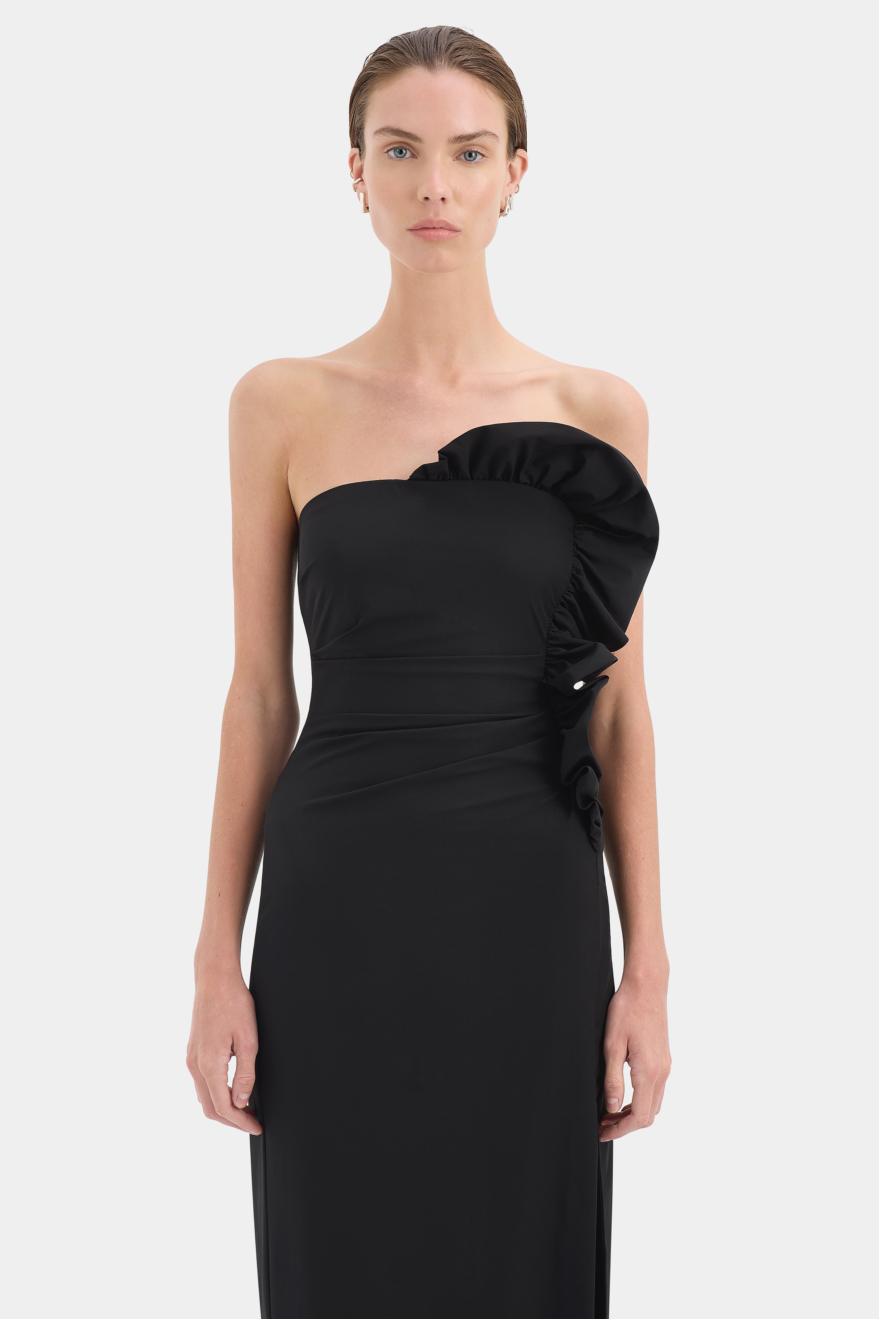 Sir Siella Strapless Gown in Black - outfit inspiration