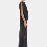 Sir Arisa Maxi Dress in Polka Dot Nero
