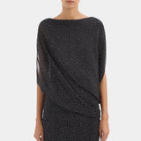 Sir Arisa Maxi Dress in Polka Dot Nero
