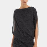 Sir Arisa Maxi Dress in Polka Dot Nero