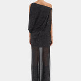 Sir Arisa Maxi Dress in Polka Dot Nero