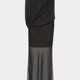 Sir Arisa Maxi Dress in Polka Dot Nero