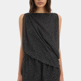 Sir Arisa Mini Dress in Polka Dot Nero