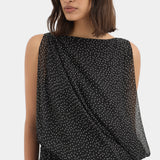 Sir Arisa Mini Dress in Polka Dot Nero