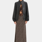 Sir Astrid Cut Out Gown in Tisso Plum