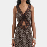 Sir Astrid Cut Out Gown in Tisso Plum