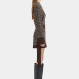Sir Astrid Long Sleeve Mini Dress in Tisso Plum