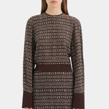 Sir Astrid Long Sleeve Mini Dress in Tisso Plum