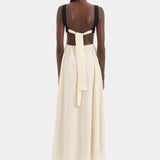 Sir Ayla Tie Back Maxi Dress in Bone