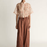 Lee Mathews Sloane Relaxed Pant in Copper