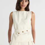 Friends With Frank The Sofie Top in Ivory
