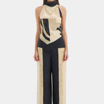 Sir Sona Halter Tie Top in Geo Scape - side view