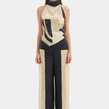 Sir Sona Halter Tie Top in Geo Scape - side view
