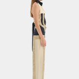 Sir Sona Halter Tie Top in Geo Scape - detail view