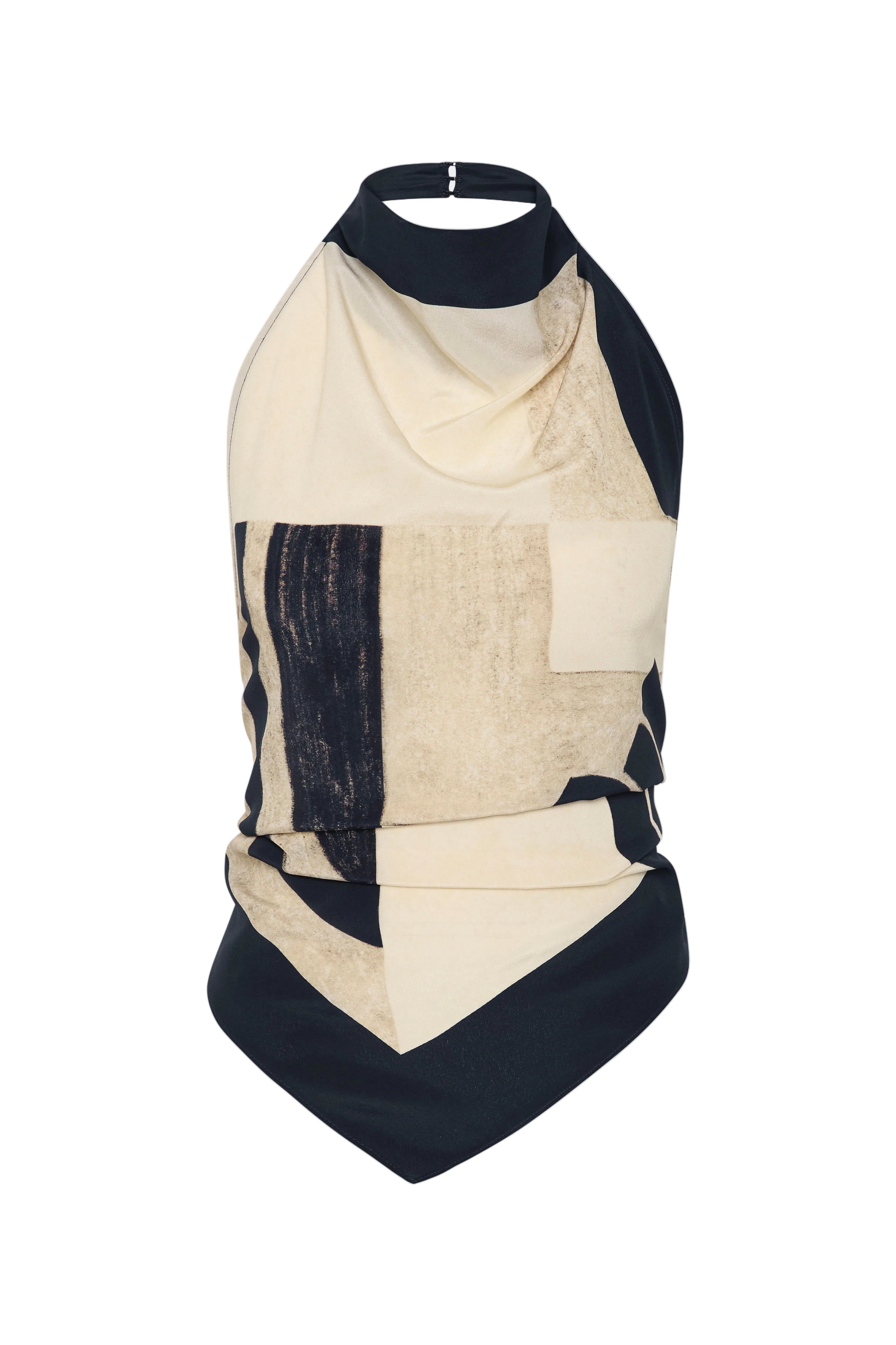 Sir Sona Halter Tie Top in Geo Scape