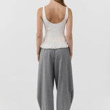 St Agni Balloon Ballet Top in Talco - outfit inspiration