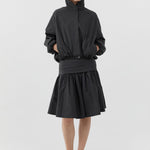 St Agni Balloon Jacket in Magnet - side view