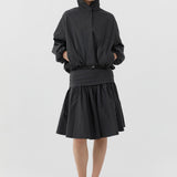 St Agni Balloon Jacket in Magnet - side view