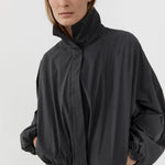 St Agni Balloon Jacket in Magnet - detail view