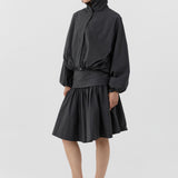 St Agni Balloon Jacket in Magnet - styled look
