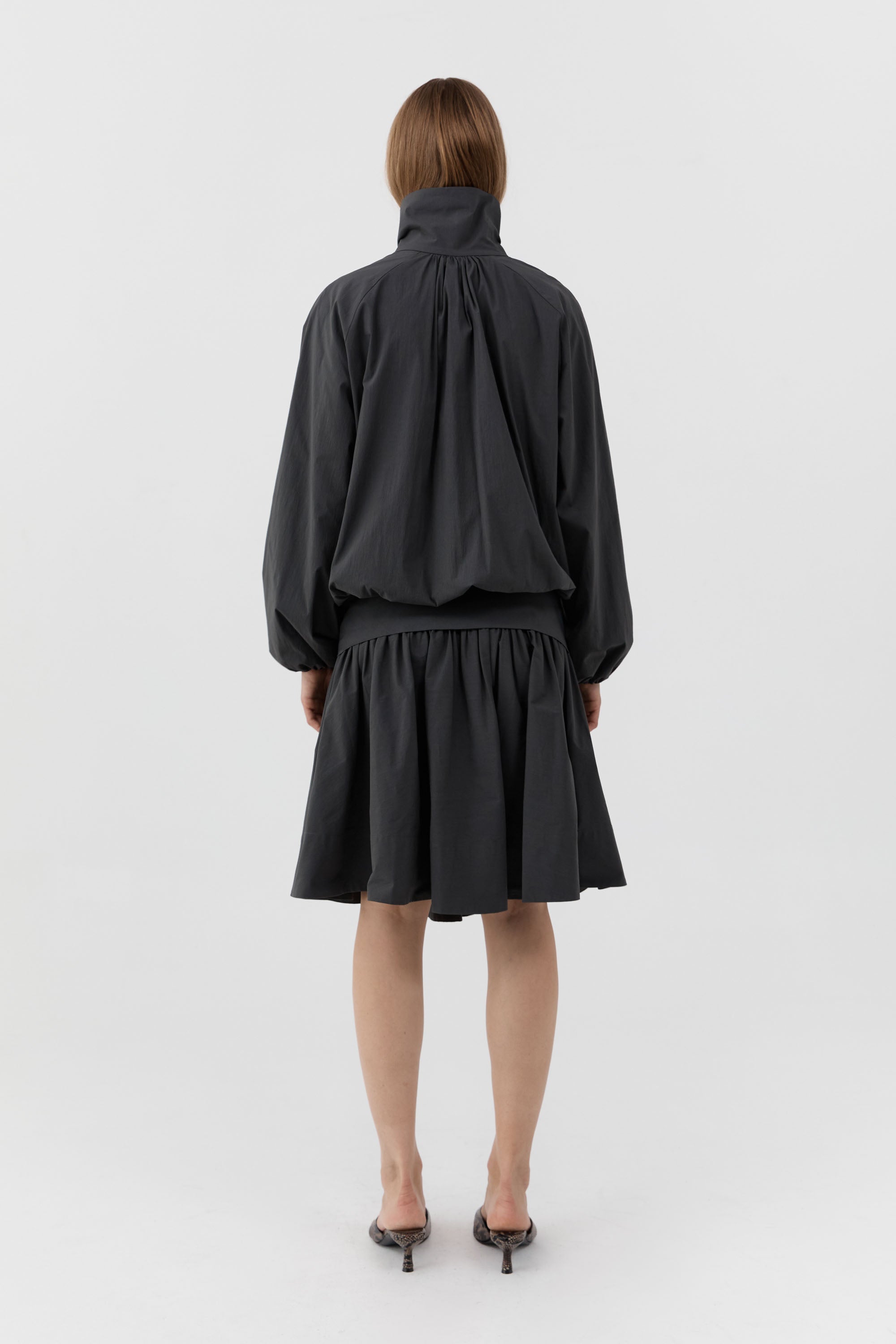 St Agni Balloon Jacket in Magnet - outfit inspiration