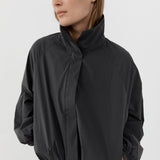St Agni Balloon Jacket in Magnet - close up