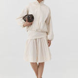 St Agni Balloon Jacket in Talco - detail view