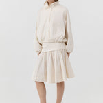 St Agni Balloon Jacket in Talco - styled look