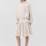 St Agni Balloon Jacket in Talco - styled look