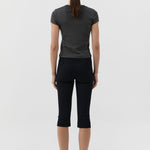St Agni Compact Cotton Capri Pants in Black - styled look