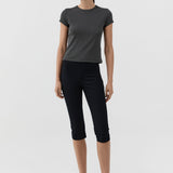 St Agni Compact Cotton Capri Pants in Black - outfit inspiration