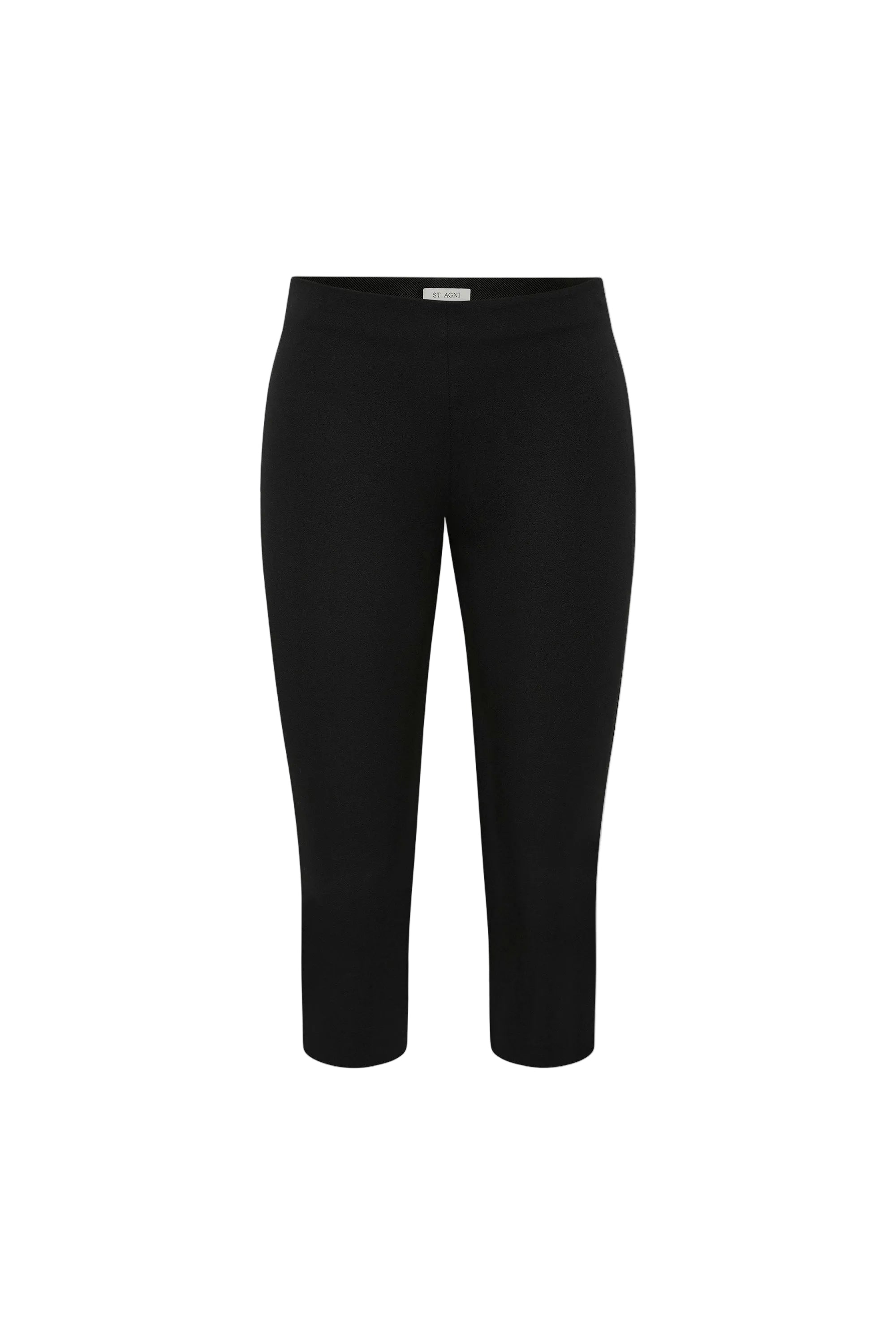 St Agni Compact Cotton Capri Pants in Black