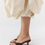 St Agni Everyday Thong Heel 50 in Coffee Suede - side view
