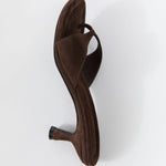 St Agni Everyday Thong Heel 50 in Coffee Suede - outfit inspiration