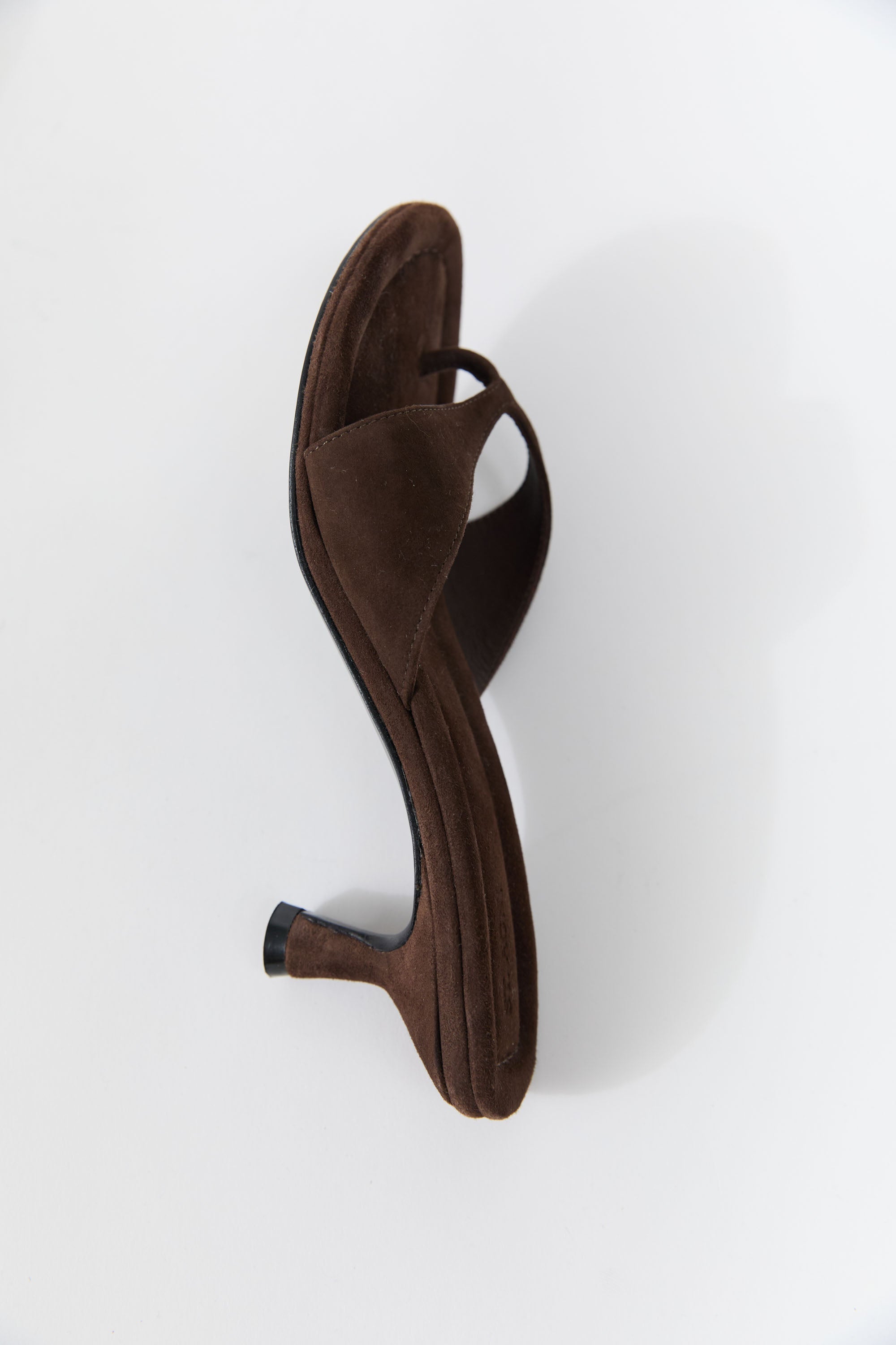 St Agni Everyday Thong Heel 50 in Coffee Suede - outfit inspiration
