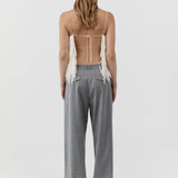 St Agni Fringe Tie Top in Talco - outfit inspiration