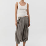 St Agni Organic Cotton Scooped Ballerina Top in Talco - side view