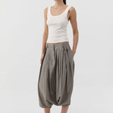 St Agni Organic Cotton Scooped Ballerina Top in Talco - styled look