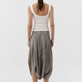 St Agni Organic Cotton Scooped Ballerina Top in Talco - outfit inspiration