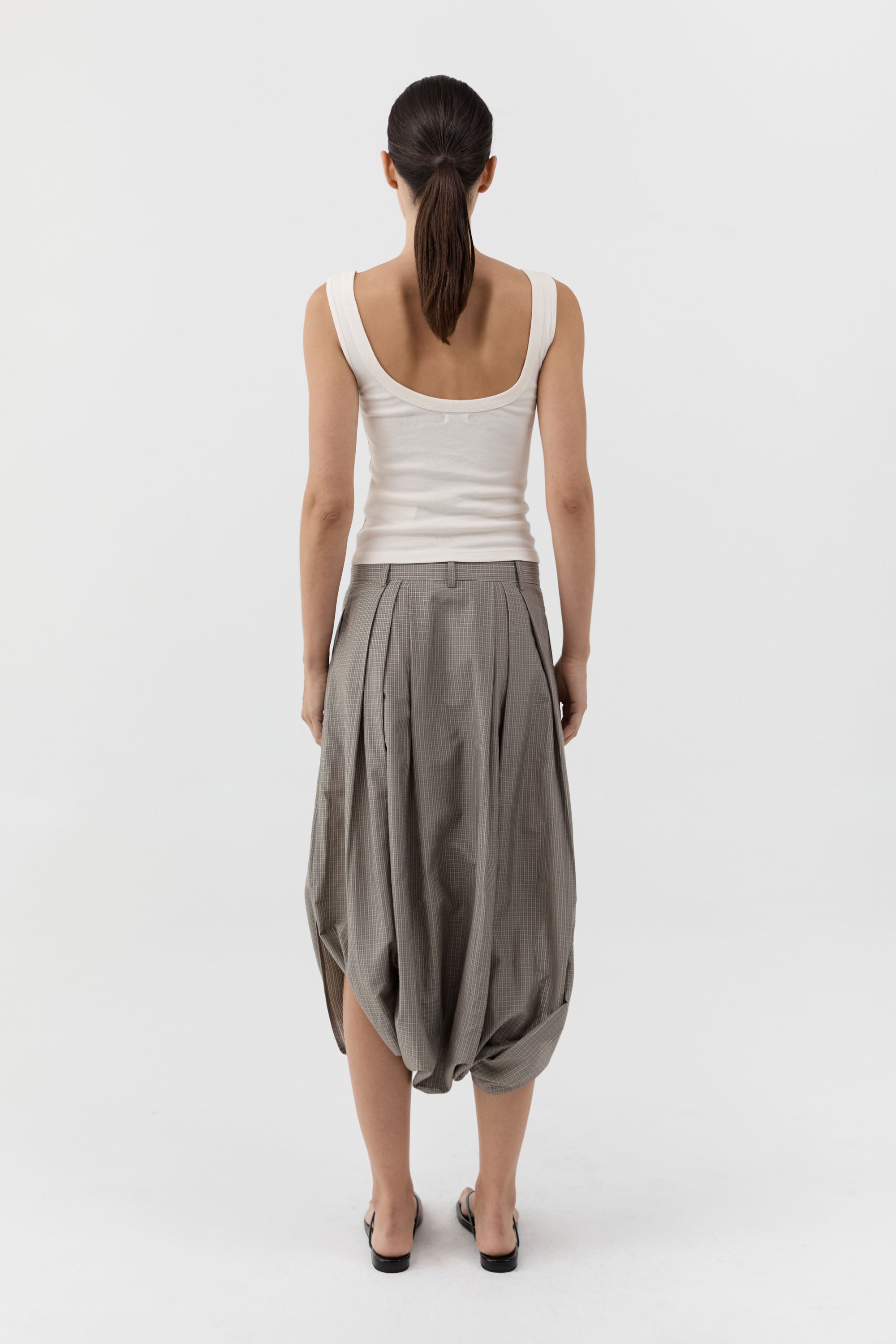 St Agni Organic Cotton Scooped Ballerina Top in Talco - outfit inspiration